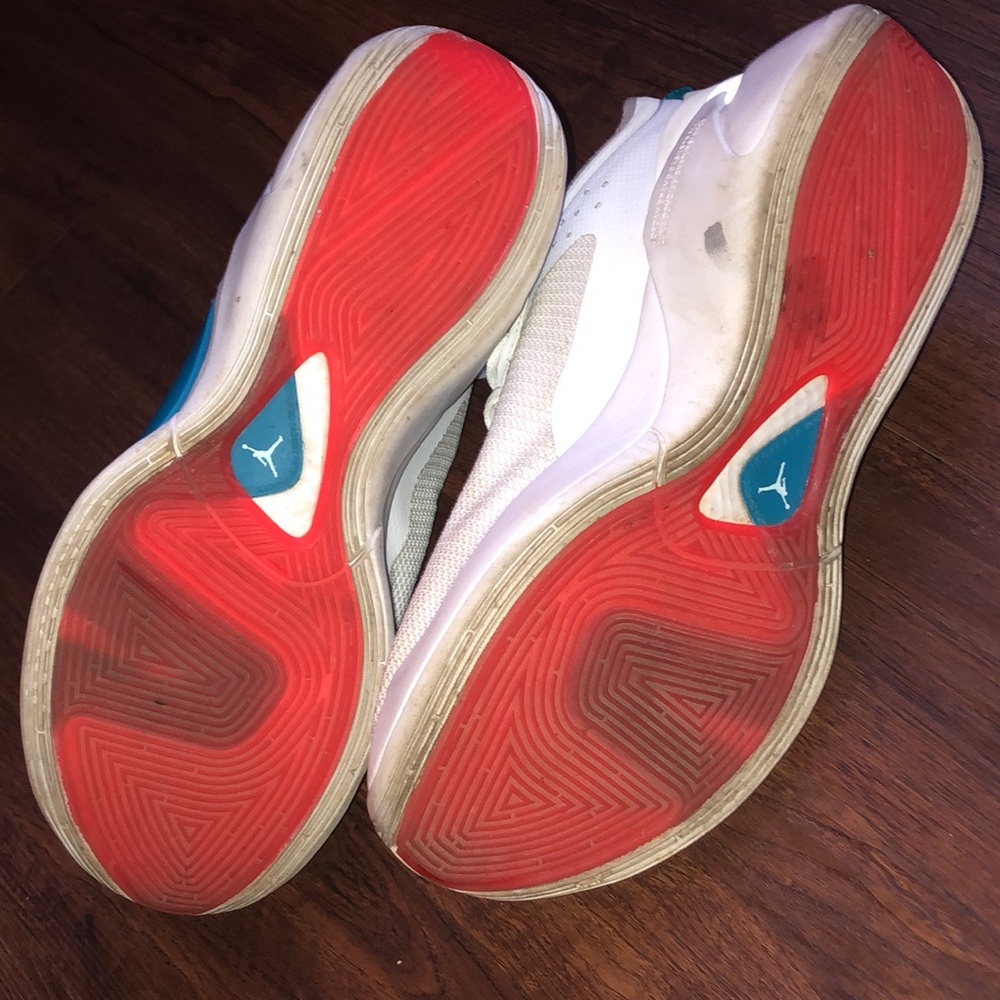 Size 7 Youth 7Y Jordan Brand Luka Doncic White and Blue Athletic Sneakers - Picture 7 of 14